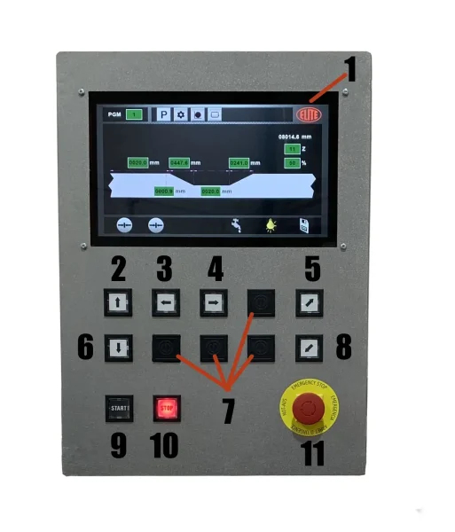 Componentes panel de control Elite modelo EVG 350
