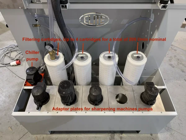 Details of the cooling and filtration system ELITE model FILTRAmaq PRO