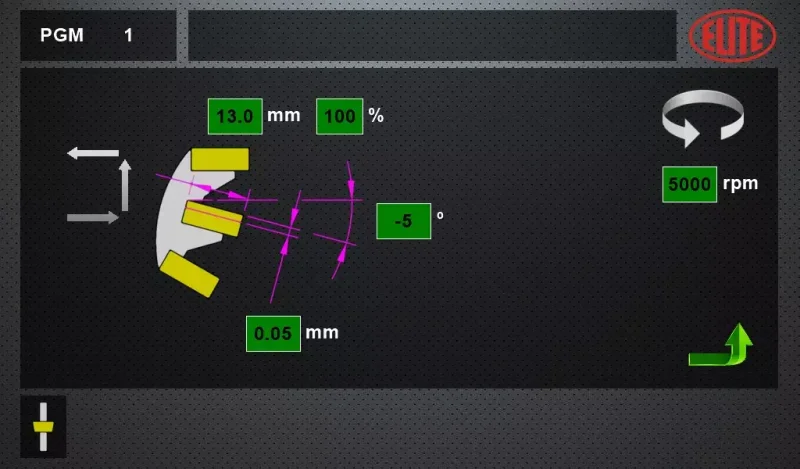 Touch screen for quick and easy programming. ELITE model SVG 850