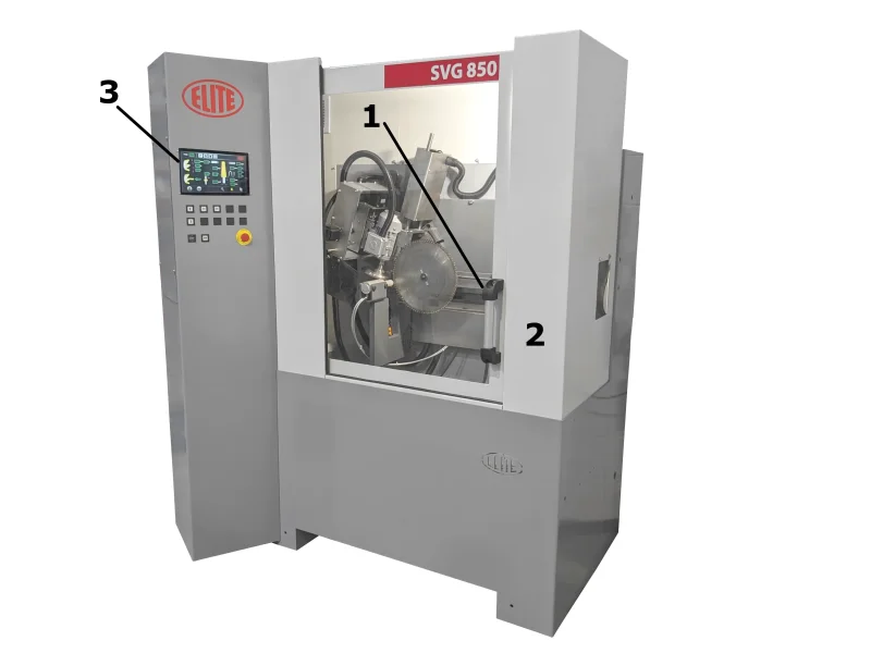 Main components of the machine ELITE AVB 850